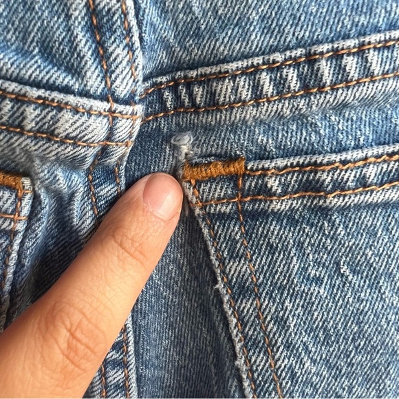 Abercrombie + Fitch The Straight Mid Rise Straight Leg Jeans Size 00 FLAWED - Picture 4 of 6